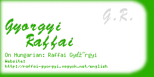 gyorgyi raffai business card